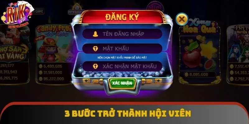3 bước trở thành hội viên tại cổng game rikvip